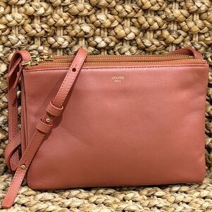 Celine Small Leather Trio Crossbody Bag